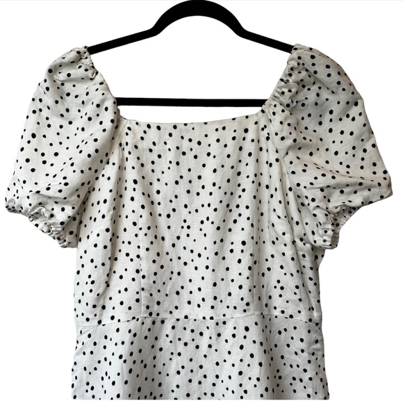 LOFT Dotted Tie Back Flare Mini Dress - Picture 5 of 10